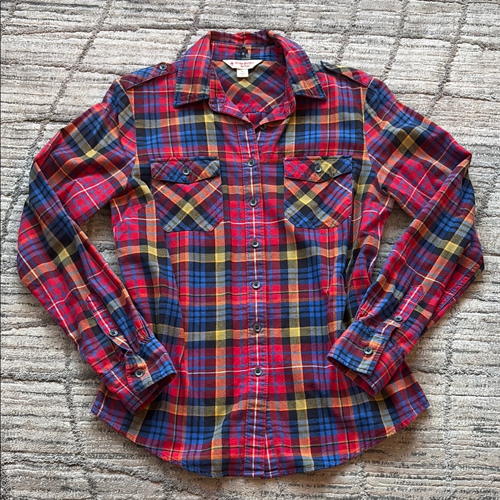 Brooks Brothers Bright Plaid Button Down Shirt